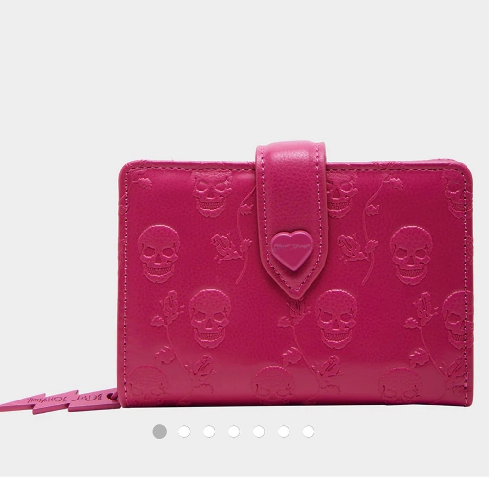 Pink Skull Embossed Wallet